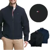 【TOMMY HILFIGER】都會新貴 薄外套 防風 防潑水 暗袋 網眼 大尺碼 上班外套 無帽 湯米 夾克(1539)
