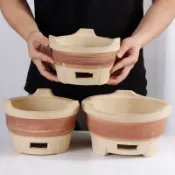 圍爐煮茶燒烤土陶炭爐 家用商用小火爐 老式打邊爐 木炭火鍋燒烤爐 室內外適用 傳統炭火器具 炭爐 煮茶爐 燒烤爐