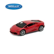 【WELLY 威利】4.75吋 藍寶堅尼LAMBORGHINI HURACAN COUPE雙門跑車模 43694CW(金屬紅)