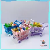 迷你推車 超市購物車 小推車玩具 購物車玩具 迷你購物車 迷你寶寶手推車玩具 食玩兒童過家家仿真超市 零食購物車小賣部