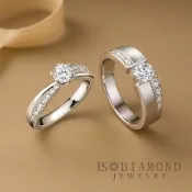 IS DIAMOND IGI 100分鑽石對戒 D/VS高規格 永恆之約(培育鑽石)