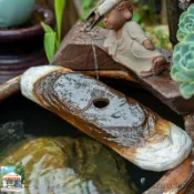 【臺灣最低價】瓦罐流水流水陶瓷罐古風古法陶罐養魚罐花盆水培水缸魚池循環水滿99元發貨