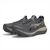 (店+)【asics 亞瑟士】ASICS 慢跑鞋 GEL-NIMBUS 28 GO 灰色 彈力 頂級跑鞋 男 1011C268021