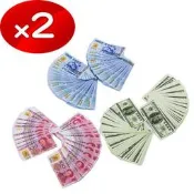 【金發財金紙】冥國台幣民幣美金 三合一各 500張-2套組(金紙-冥界財富系列)