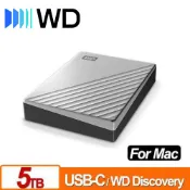 【良興購物網】WD 威騰 My Passport Ultra for Mac 5TB 2.5吋USB-C行動硬碟