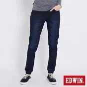 【EDWIN】JERSEYS 迦績褲 運動束口AB牛仔褲(原藍色)~XL