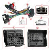 適用于奔馳C級C180/C200/W204安卓大屏導航16P電源線音響改裝尾線