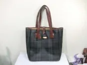 (u) 二手正品Polo Ralph Lauren 綠格牛奶包/大方包 /大購物包