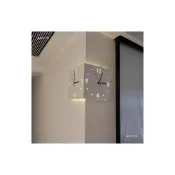 (店+)免運費 轉角雙面掛鐘 兩面鐘表 掛鐘 客廳靜音掛鐘 拐角時鐘