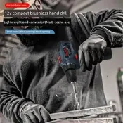 Boss 12V無刷沖擊鉆鋰電鉆家用多功能電動螺絲刀可充電手鉆詢價