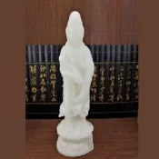 【八方開運】白玉水琉璃觀音 如意款(觀世音菩薩佛像擺件結緣工藝品)