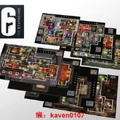 【客之坊】【安妮桌遊】彩虹6號桌遊地圖牌墊 rainbow six siege board game