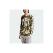 (店+)【adidas 愛迪達】ADIDAS 大學T CAMO LS CALI HF 綠色迷彩 三線 長袖 男 IS2921