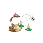(店+) 寵星球 電動飛蝴蝶/電動小鳥 電動逗貓棒電動逗貓器-貓玩具寵物玩具自動貓玩具旋轉電動蝴蝶飛舞遊戲