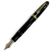 【DOKODEMO】品相極佳 □MONTBLANCMeisterstück 149 鋼筆，14K F 尖，白色星形，筆帽，黑色和金色，德國製造，男士。