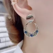 🔥臺灣出貨🔥耳環韓國氣質女日月星辰銀針個性耳墜百搭時尚大氣2021年新款