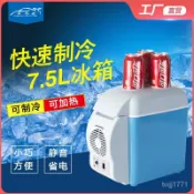 汽車電器小型半導體製冷冰箱便攜式冷暖箱迷你小冰箱車載7.5L冰箱車用冰箱 車載冰箱 車用小冰箱 迷你冰箱 汽車冰箱 露營