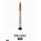 Escoda Prado 1462 Tame Synthetic Brush 圓頭水彩筆 短桿水彩筆 丸頭 勃根地紅