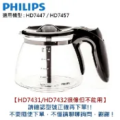 PHILIPS 飛利浦 咖啡機專用玻璃壺/咖啡壺/濾網/濾網架 適用機型 : HD7447 / HD7457