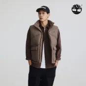 Timberland 男款咖啡色羽絨保暖背心|A44C3BK0