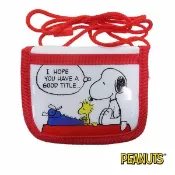 sightme看過來購物城 白色款【日本進口正版】史努比 Snoopy 掛繩 小錢包 小皮夾 零錢包 PEANUTS - 293374