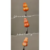 ✨Flower花花水晶🔮2店🌈【 雕刻 】 珊瑚玉 葫蘆 雕刻件 ( 通孔 ) 菊花玉 瑪瑙  寓意 鳳尾花紋