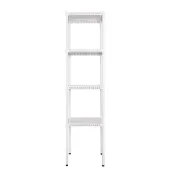 (店+)【dayneeds 日需百備】60x45x180公分烤漆四層架沖孔波浪組合 含圍籬 沖孔鐵架/收納層架/展示架/層架/鐵架