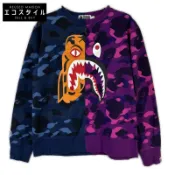 【DOKODEMO】A Bathing Ape 多色鯊魚圖案衛衣，L 碼 [二手]