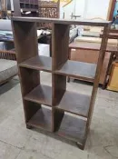 全新店面展示品出清詩肯居家茶色6格櫃~只有1個