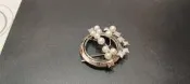 日本阿古屋 akoya 白色系10顆珍珠胸針 珍珠直徑5~6mm 8成新非tasaki mikimoto
