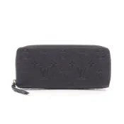 【DOKODEMO】【二手】路易威登LOUIS VUITTON圓形長錢包 Portefeuille Clemence M60171 黑色皮革 Portefeuille Clemence 女士二手 A