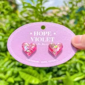 粉紅愛心夢幻耳環- Little More Love
