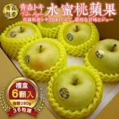 【天天果園】日本青森TOKI水蜜桃蘋果36粒頭_6入禮盒(每顆約280g)