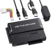 滿天星百貨 硬碟外接盒 M.2NVMe雙協議硬碟盒2.5/3.5英寸SATA/IDE機械固盤硬碟外置轉接器