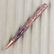 蕾絲木愛心旋轉原子筆/手工原子筆/KOBE手工筆