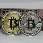協貿國際日用品生活館 比特幣虛擬數字貨幣紀念章電鍍金幣銀幣紀念幣收藏禮物把玩禮品