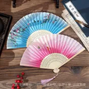 💯可開發票#【輕便折疊】兒童折扇古風漢服扇子男童女童中國風折疊小扇子舞蹈拍照學生禮物