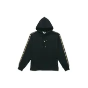 (店+)【PUMA】587139-01 Metallic 燙金印花加絨連帽帽T 男款 黑色