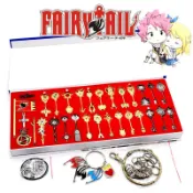 ✨FAIRY TAIL✨妖精的尾巴 魔導少年 週邊 妖精的尾巴二次週邊元蛇夫座金屬鑰匙扣星靈黃道宮納茲露西動漫 V1BC