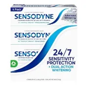 【美式賣場】SENSODYNE 舒酸定長效抗敏牙膏 進階亮白配方(184公克 X 4入/組)