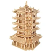 3d木質立體拼圖四聯衝壓 仿真木製模型 批發一件代發兒童玩具