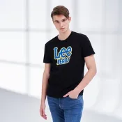Lee 男款 Lee Jeans短袖圓領T恤 黑