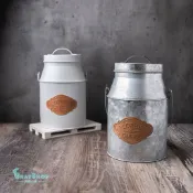 《GrayShop》馬口鐵手提牛奶壺 做舊 儲物罐 花瓶 仿舊鐵罐 鐵皮 復古 大奶壺 家居裝飾 拍照道具 攝影道具