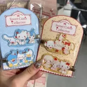 臺灣出貨🚙可愛三麗鷗草莓蛋糕亞克力髮夾kt貓美樂蒂玉桂狗少女甜美劉海髮卡