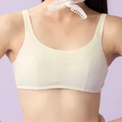 (蝦皮官方商城免運)嬪婷-冰牛奶纖維 AA70-85罩杯學生第二階段內衣 套穿式短背心(奶油黃) BB1645AAY6