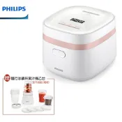 【PHILIPS 飛利浦】贈隨行冰鎮杯果汁機 HD3073 Q彈鎖香多料理電子鍋 小香鍋 雲朵白色