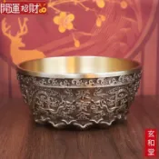 💰玄和緣堂💰銅聚寶盆擺件雙龍戲珠銅盆招財米缸家居客廳店鋪裝飾品大號存錢罐/6.24 招財進寶 風生水起 招財流水