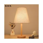 (店+)華燈惠 北歐宜家工業風實木檯燈木藝夜燈布藝燈罩 檯燈臥室床頭燈 復古咖啡廳書房裝飾創意氣氛燈 裝飾燈 擺設燈 小夜燈