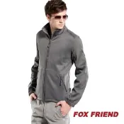 【橋登FOX FRIEND】中層衣 SUPER STRETCH 內刷毛保暖 高性能排汗快乾 全開襟(男上衣/男外套)