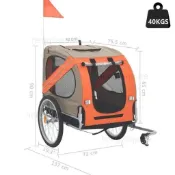 自行車拖車 單車拖車 腳踏車拖車 便攜快拆後拖車 自行車貨架 大容量露營載貨旅行 透氣網設計 適用寵物遛狗/購物/運動器